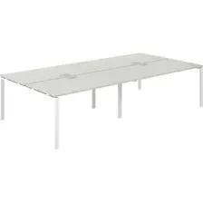 Офисный стол Norden 320х163.8х75 SG.259.SH.63.WH (белый/серый бархат)