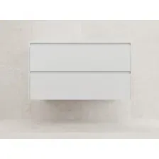 Symbolite Тумба под умывальник Лима 100 Line Plus 2 ящика (подвесная, белый матовый)