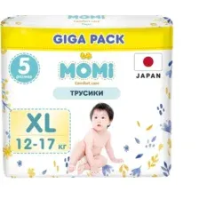 Трусики-подгузники Momi Comfort Care XL 12-17кг (62шт)