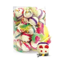 Игрушка для кошек Triol Шарик-мышь NT515 d 4,5 см 48 штук