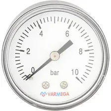 Манометр сантехнический Varmega Аксиальный 50мм 10 бар 1/4 / VMMT08-501002