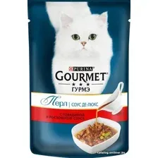 Пресервы Gourmet Perle соус де-люкс с говядиной 75 г