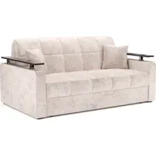 Диван Мебель-АРС Аккордеон Бакли НПБ 155x200 (велюр бежевый Plush OWV-33)