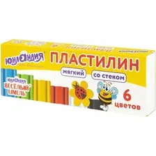 Пластилин Юнландия Веселый шмель 106671 (6 цв)