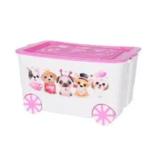 Ящик для хранения Эльфпласт KidsBox (белый/розовый)