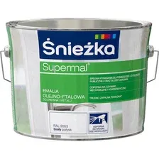 Эмаль масляно-фталевая "SNIEZKA" SUPERMAL белая (RAL 9003) GL,  2,5 л