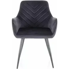Стул с подлокотниками Signal Fig Velvet 19 (черный/черный)