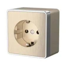 Розетка 1-я с з/к о/у Gallant (шампань рифленый) Werkel W5071010