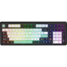 Клавиатура Ajazz AK980 V2 (черный/белый/бирюзовый, Ajazz Flying Fish)