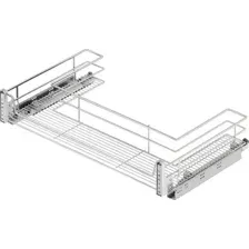 Корзина выдвижная Starax S-2353-C 80 (крепление на фасаде, хром)