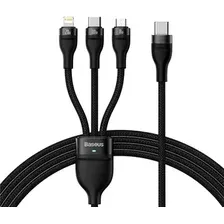 Кабель Baseus Flash Series II USB Type-C - Lightning/USB Type-C/microUSB (1.5 м, черный)