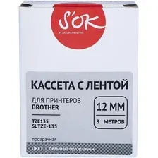 Картридж-лента для термопринтера S'OK TZE135