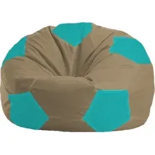 Кресло-мешок Flagman Мяч Стандарт М1.1-98 (бежевый/бирюзовый)