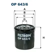 Фильтр масляный FILTRON OP643/6 Hyundai Accent/Getz/SantaFe/Sonata, Kia Carens/Rio/Sportage 1.1-3.0i 90>