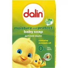 Мыло детское твердое Dalin увлажнение и защита, авокадо, 100 г