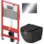 Унитаз подвесной Grossman Color GR-4411BBLS + TECE Kit 9400412 (с кнопкой)