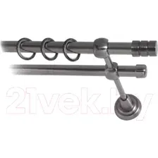 Карниз для штор Lm Decor Цилиндр 088 2р гладкий (антрацит, 4м)