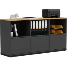 Тумба Crafto Нина 04 150x40x75 (графит дуб)