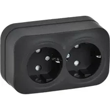 Розетка IEK Glory ERH24-K02M-16 (черный матовый)