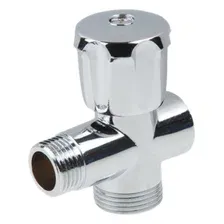Кран вентильный 1/2"х3/4" для стиральной машины трехпроходной хром AV ENGINEERING