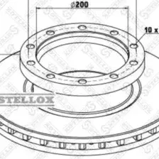Тормозной диск STELLOX 85-00790-SX вентилируемый , передняя ось