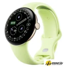 Умные часы Google Pixel Watch 4 41 мм (глянцевый золотистый/лемонграсс, спортивный силиконовый ремеш