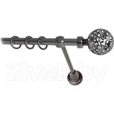 Карниз для штор Lm Decor Ажур 095 1р гладкий (антрацит, 4м)