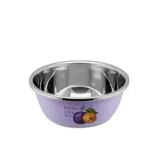 PERFECTO LINEA 24-012834 Миска для взбивания из нержавеющей стали, диаметр 28 см, слива, серия Romantic life, LINEA
