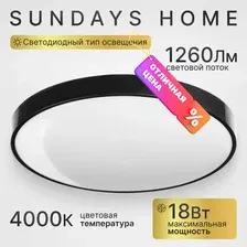 Потолочный светильник Sundays Home LED 240924-14 / 5771 (черный)