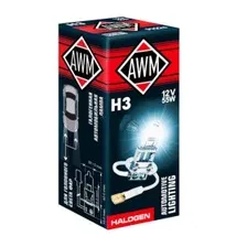 Лампа галогенная AWM H3 12V 55 W (PK22S) блистер
