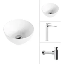 Умывальник Lauter 21601E  Reef 21CK8678C с сифоном 21635CH (хром)