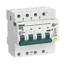 Дифавтомат DEKRAFT ДИФ-103 3P+N 25А 30мА тип AC 6кА C (16403DEK)