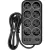 Сетевой фильтр Powercom SP-08 USB03AB (3 м, 8 розеток, черный)