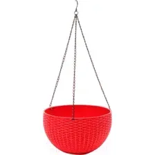 Кашпо BOTANICA Rattan (21x13.5см, красный)