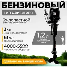 Мотор лодочный BarrakuDA HD3FHS