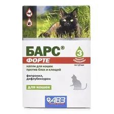 Агроветзащита Барс ФОРТЕ капли для кошек 1 пипетка