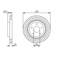 Тормозной диск BOSCH 0 986 479 T99 вентилируемый , передняя ось