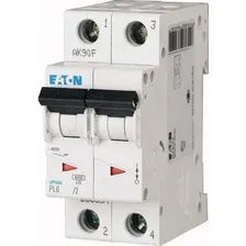 Выключатель автоматический Eaton PL6-B4/2 2P 4A B 6kA 2M 286551
