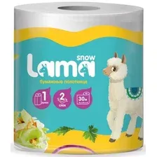 Бумажные полотенца Snow Lama 2-слойные (1 шт)
