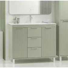 Тумба с умывальником Brevita Risacca Pistachio 100 / RIS-06100-0842Я+B-OND100-01 (фисташковый)