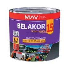 Грунт-эмаль алкидная BELAKOR 15 прямо по ржавчине 3 в 1 RAL 6003 защитный 2,2 кг