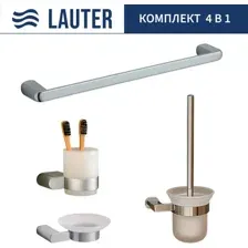 Набор аксессуаров для ванной Lauter 21SH1061 + 21SH1051 + 21SH70101 + 21SH1111 (Chrome, 4 предмета)