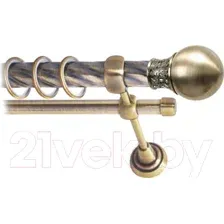 Карниз для штор Lm Decor Тифани 037 2р витой 25/16мм (антик, 3.6м)