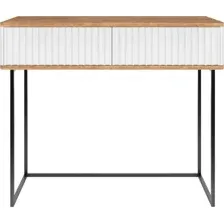 Консольный стол Shtabe Royal 5011 эко (белый/дуб кантри золотой/черный)