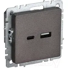Розетка IEK Brite BR-U22-018-K45 (темная бронза)