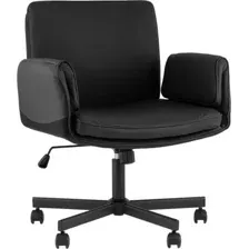 Кресло офисное TopChairs Foldo с откидными подлокотниками (черный D-802)