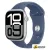 Умные часы Apple Watch Series 10 46 мм (алюминиевый корпус, серебристый/синий, спортивный силиконовы