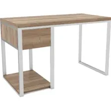 Стол Hype Mebel Дэск 120x60 (белый/дуб галифакс натуральный)