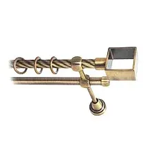 Карниз для штор Lm Decor Куб 177 2р витой (антик, 1.6м)