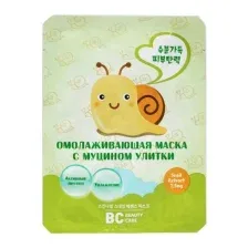 BC Beauty Care Маска для лица тканевая Омолаживающая с муцином улитки 26 мл